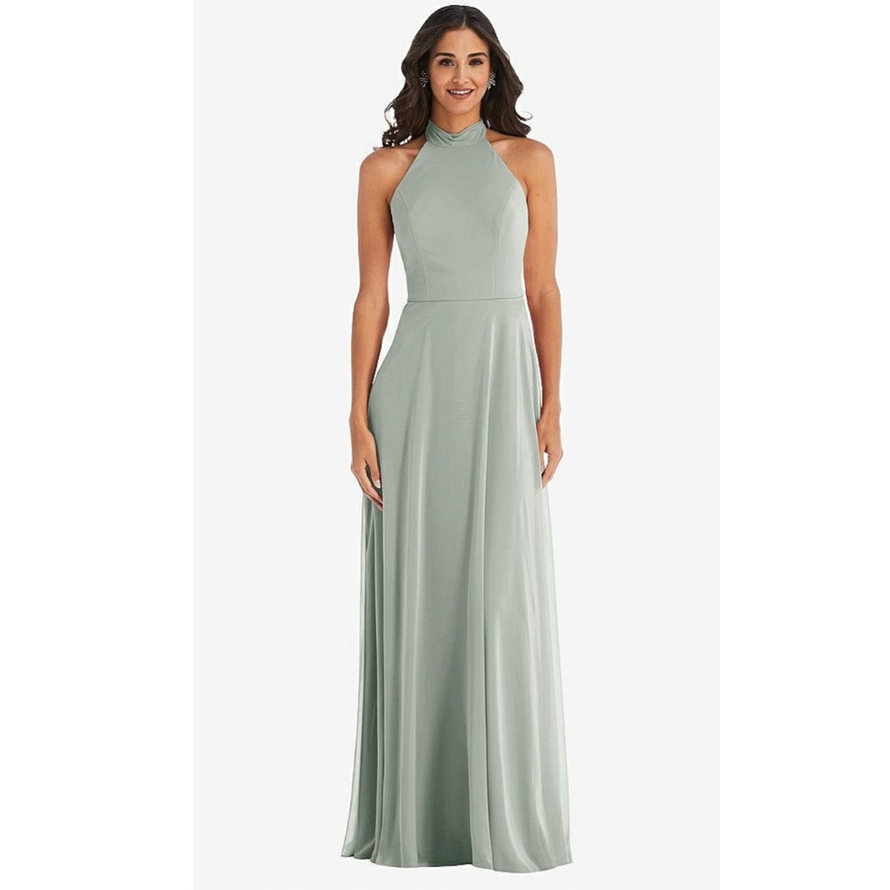 After Six: HIGH NECK HALTER BACKLESS MAXI DRESS (NWOT)